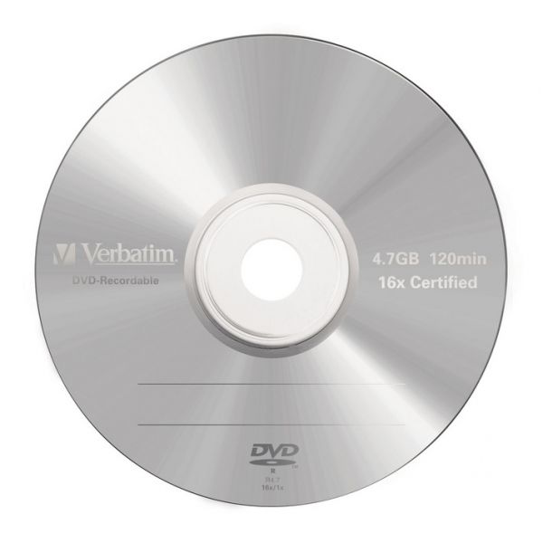 Диск DVD-R Verbatim 4.7Gb 16x Jewel Case (5шт) 43519
