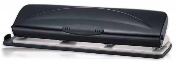 Дырокол KW-trio 9680 на 4 отверстия до 16 листов черный линейка