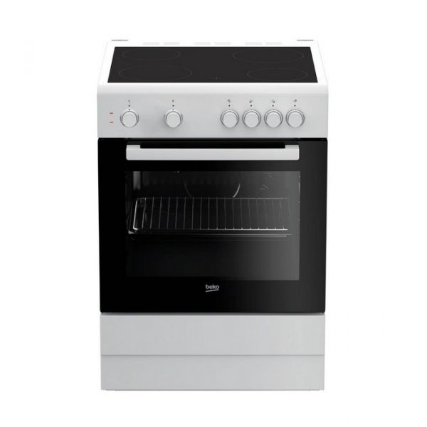 Электрическая плита BEKO FFSS67000W стеклокерамика белый/черный